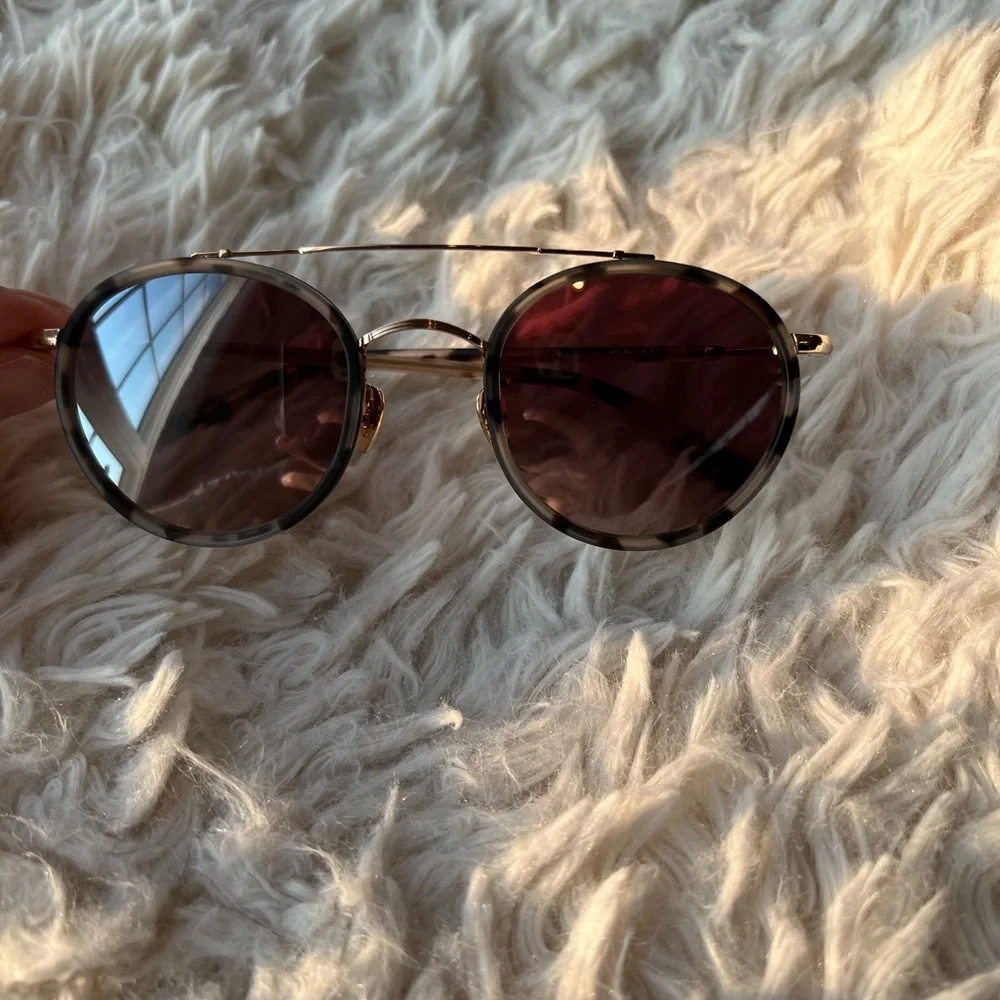 NWT. KREWE PORTER | 24K TITANIUM + MATTE BLACK + MATTE SUNDAY TORTOISE MIRRORED - Picture 11 of 16